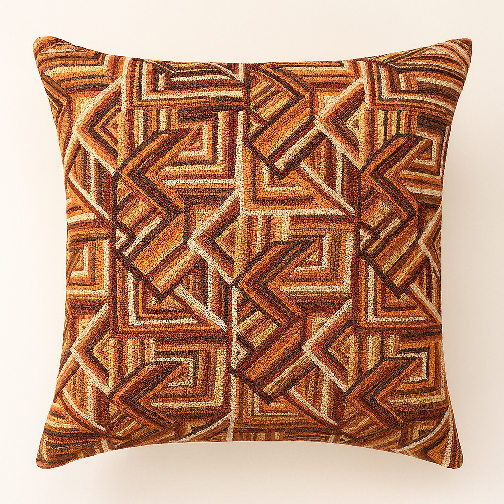 Abstract Terracotta 24" x 24" Custom Decorative Pillow