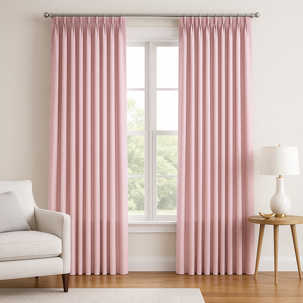 DuBois Collection Custom Pleated Drapes- Blush