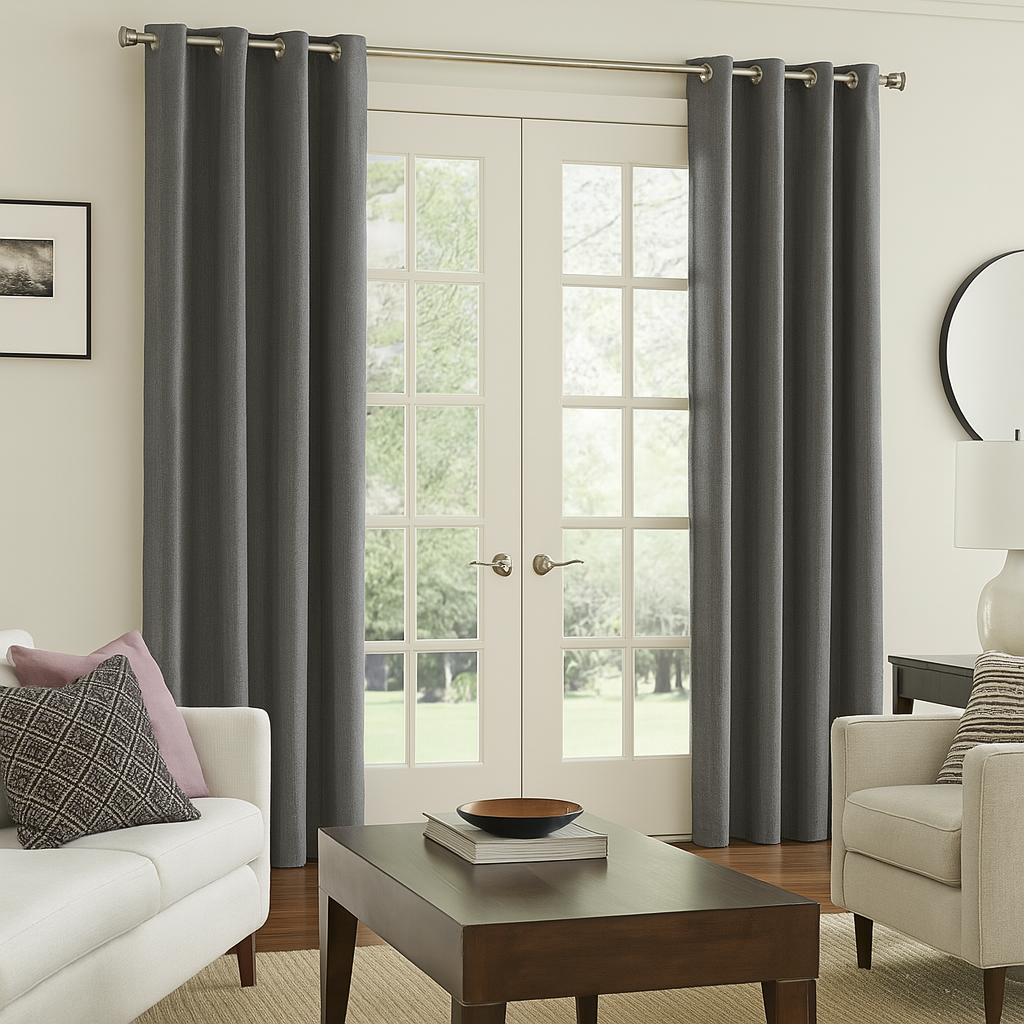 DuBois Collection Custom Grommet Top Drapes- Charcoal