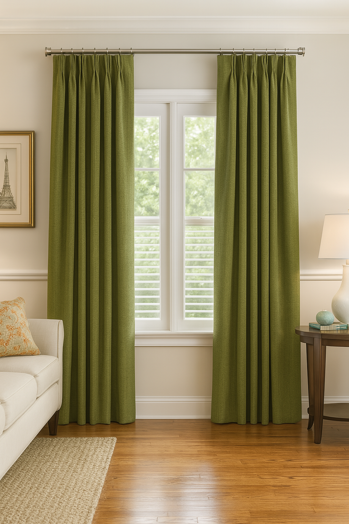 DuBois Collection Custom Pleated Drapes-Hunter