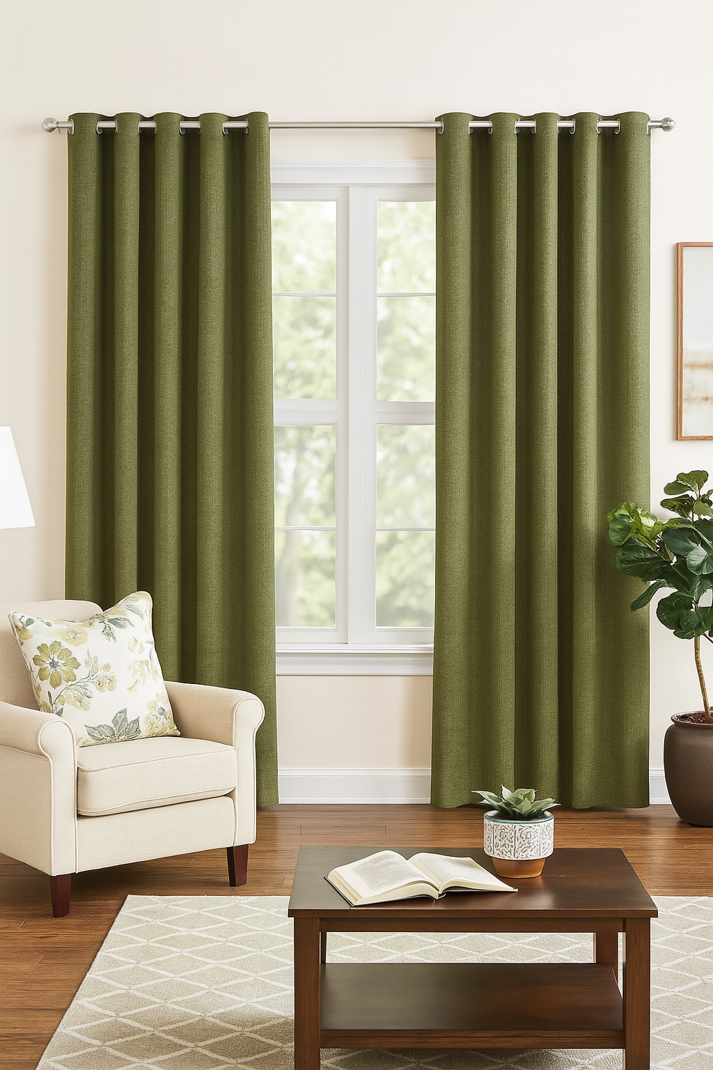 DuBois Collection Custom Grommet Top Drapes-Hunter