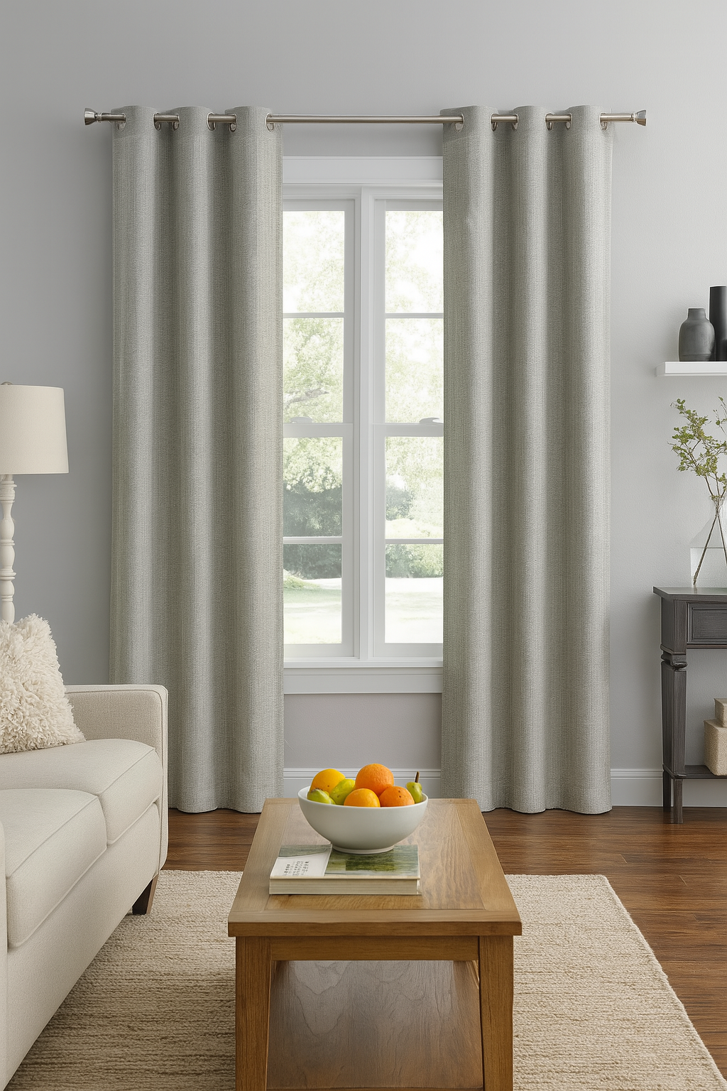 DuBois Collection Custom Grommet Top Drapes-Seafoam