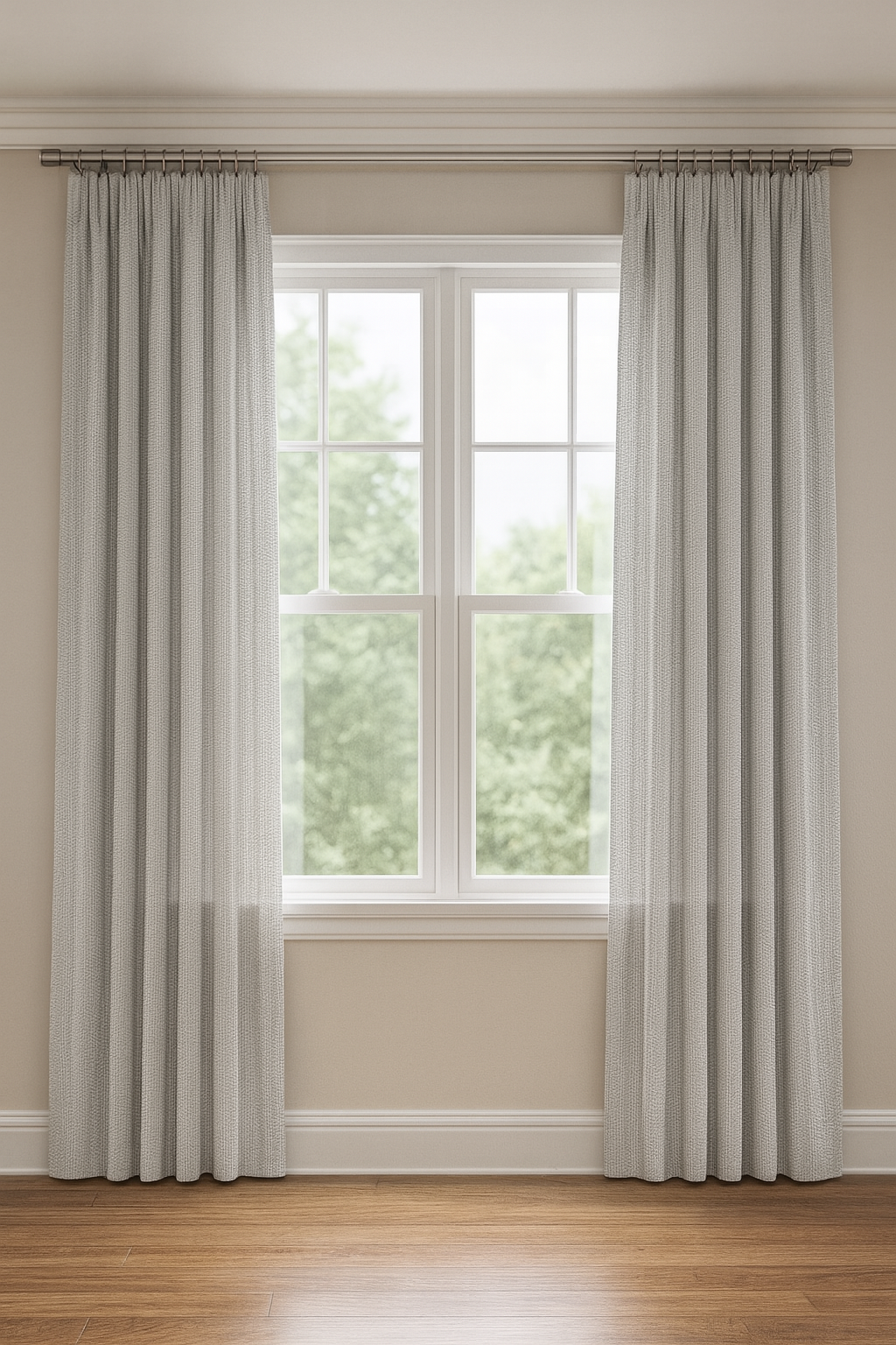 DuBois Collection Custom Pleated Drapes-Steel
