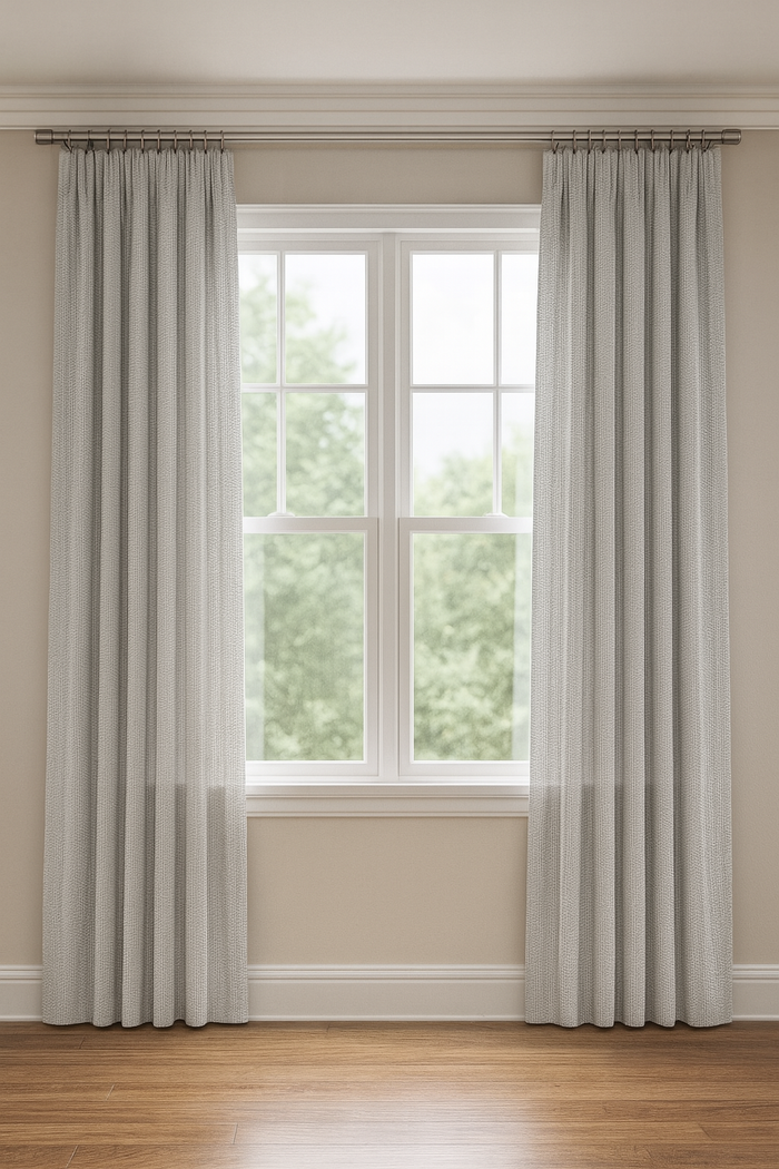 DuBois Collection Custom Pleated Drapes-Steel