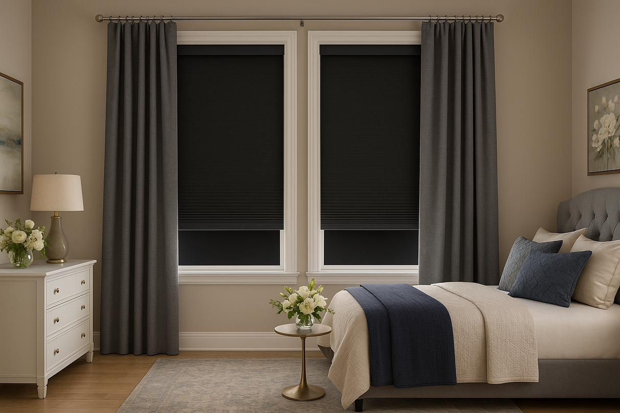 DuBois Collection Blackout 3/4" Cell-in-Cell Honeycomb Shade