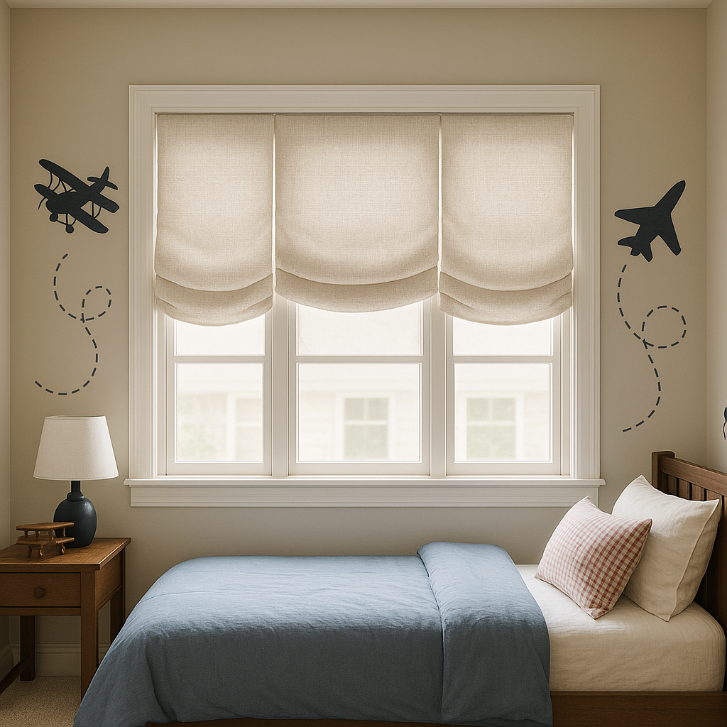 Casual Relaxed Roman Shade