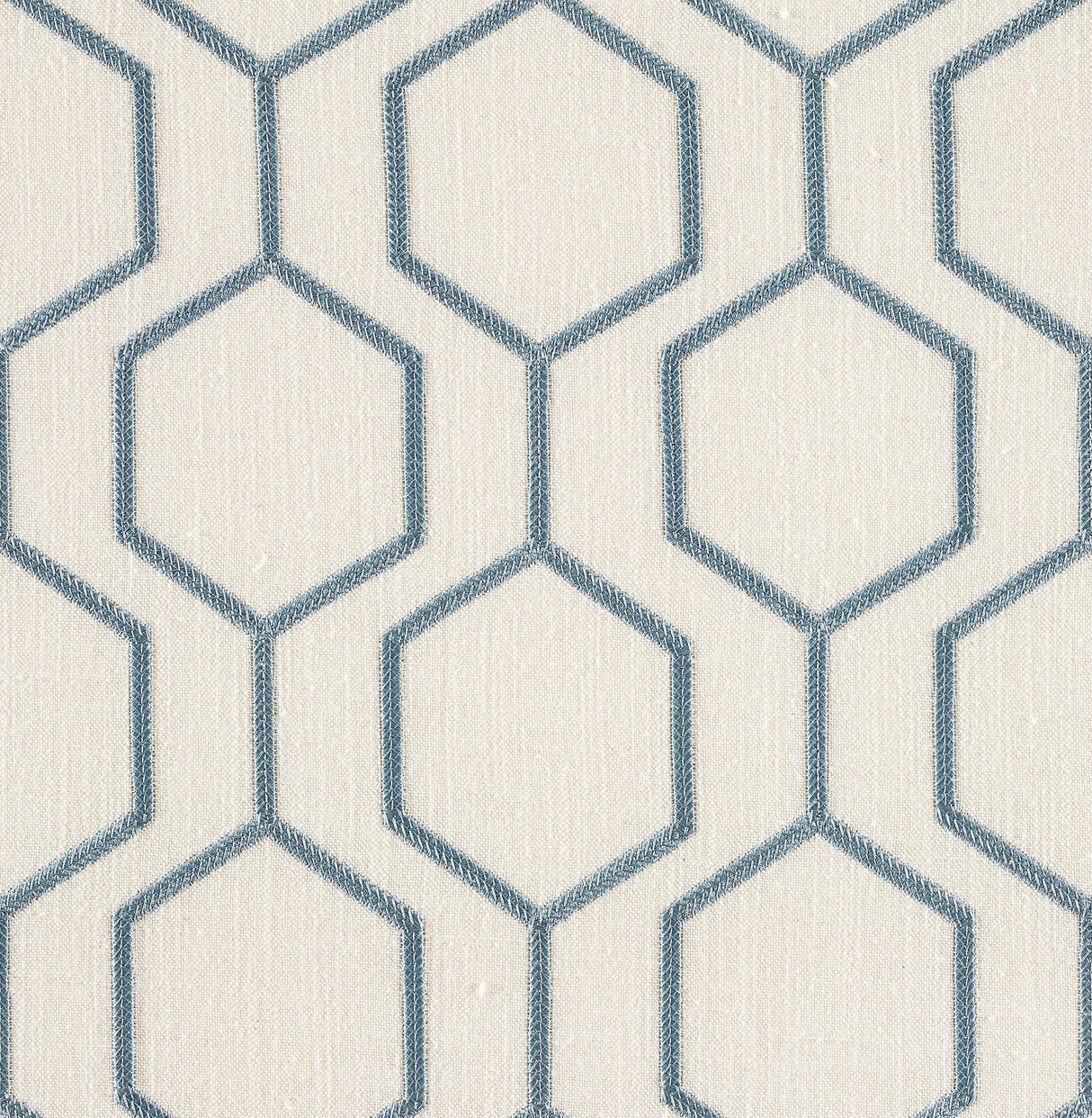Hexagono Cream Linen Blend, Embroidery
