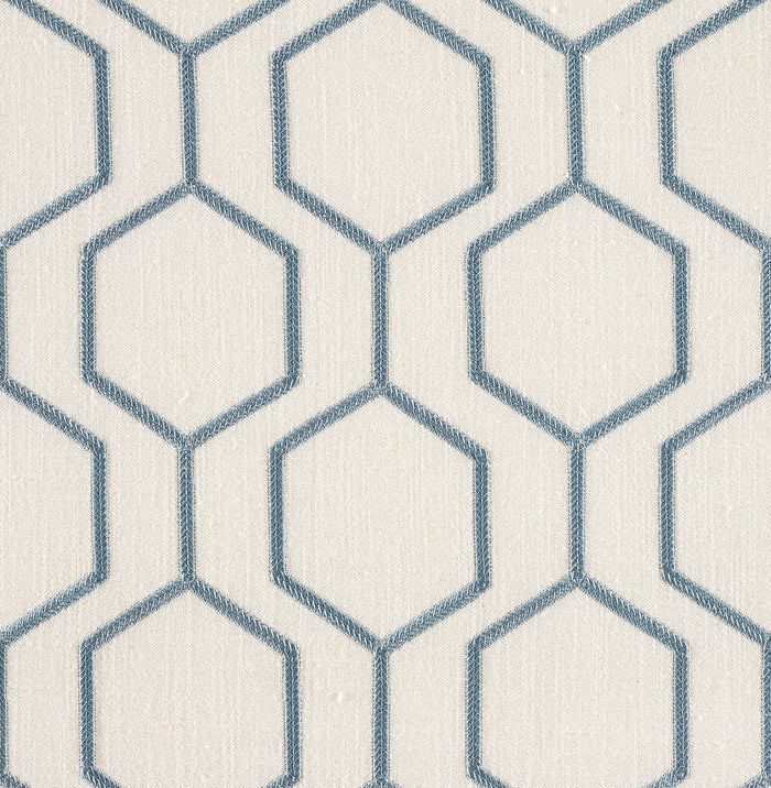 Hexagono Cream Linen Blend, Embroidery