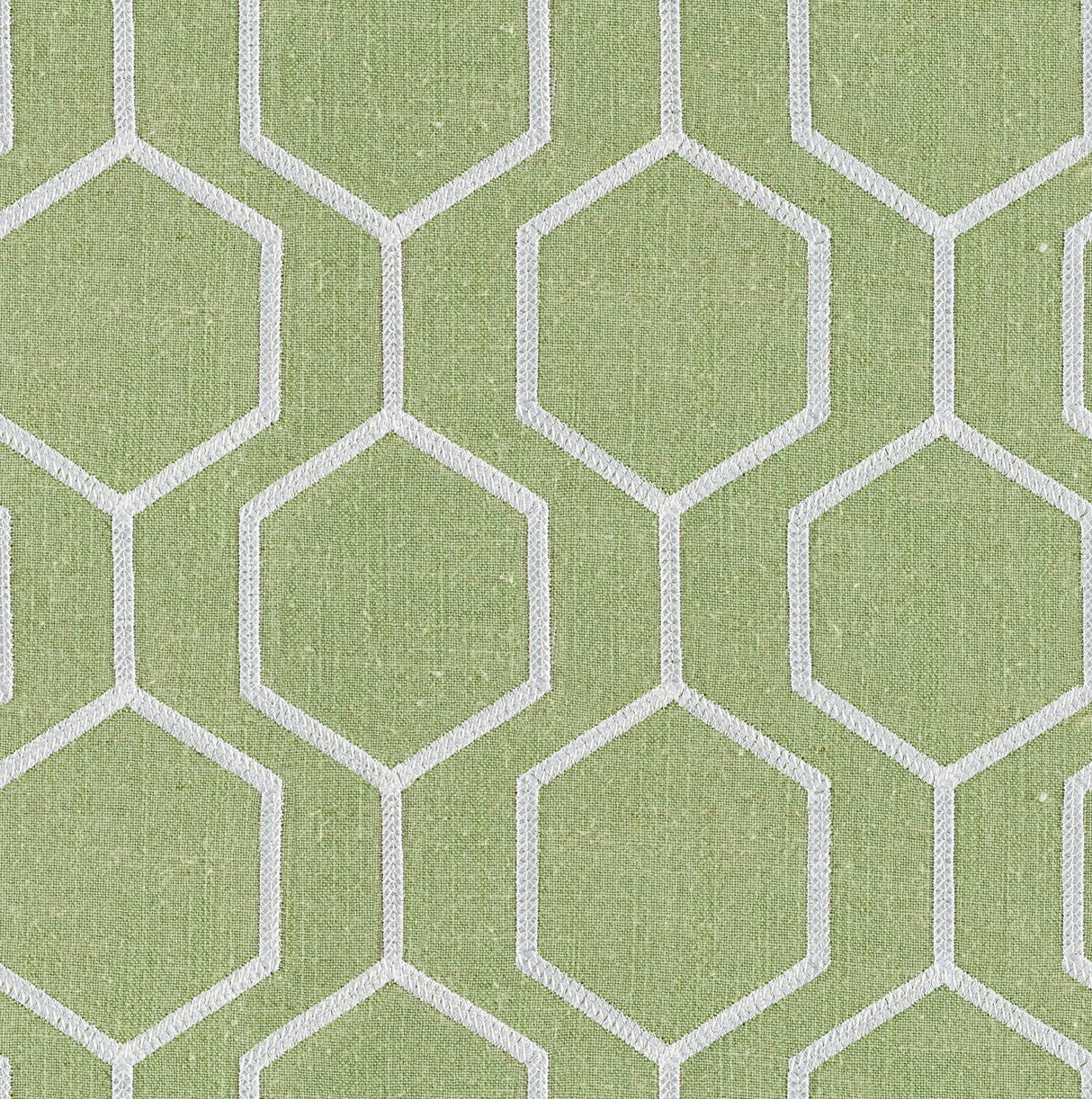 Hexagono Elm Linen Blend, Embroidery