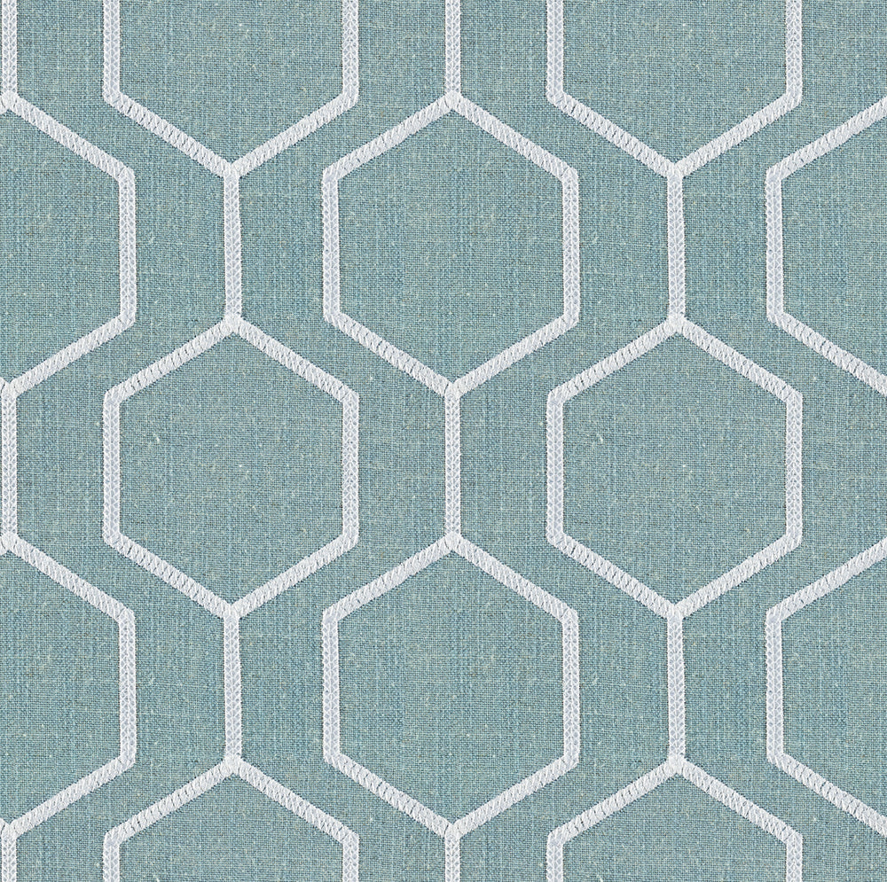 Hexagono Glacier Linen Blend, Embroidery