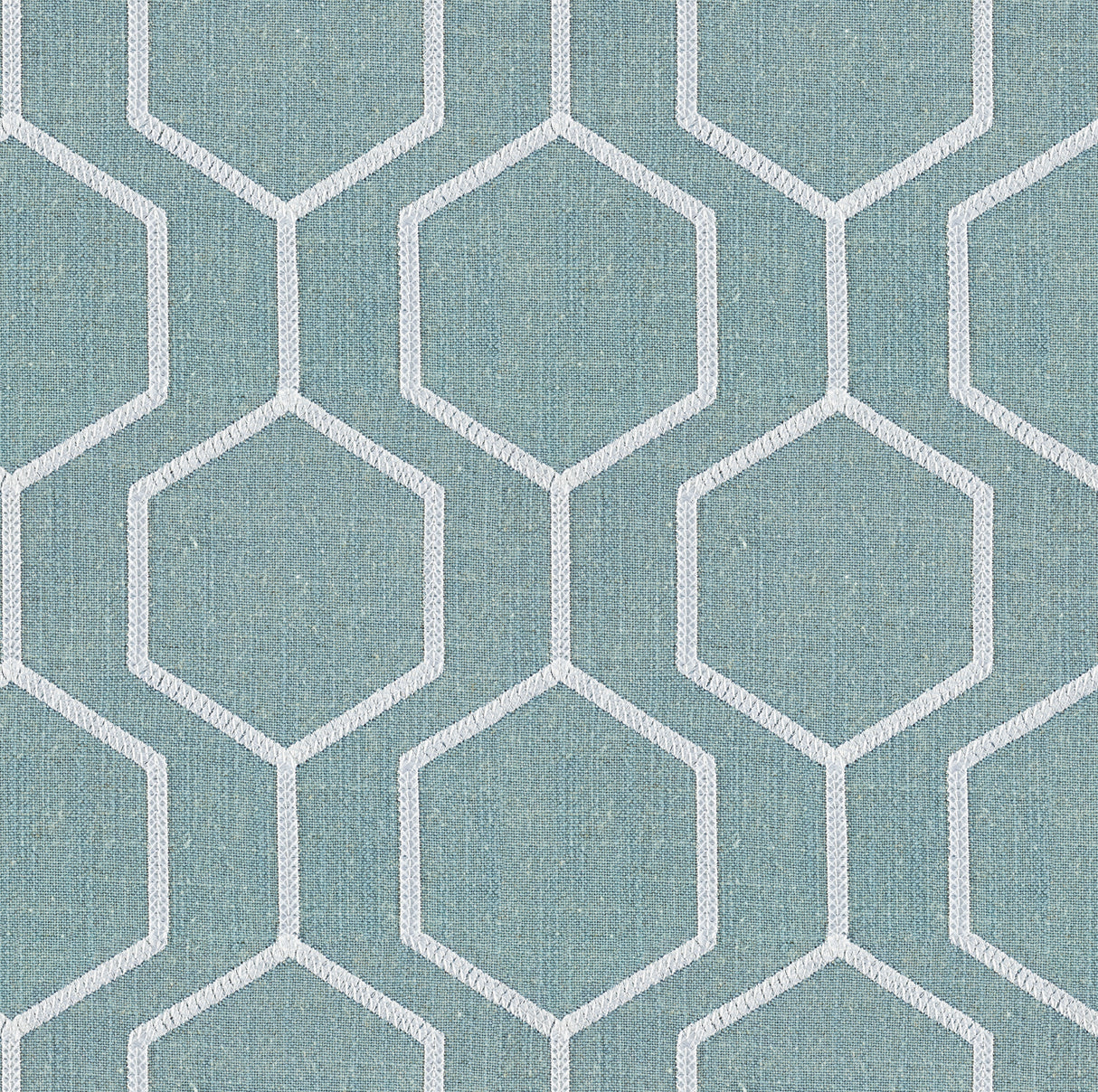 Hexagono Glacier Linen Blend, Embroidery