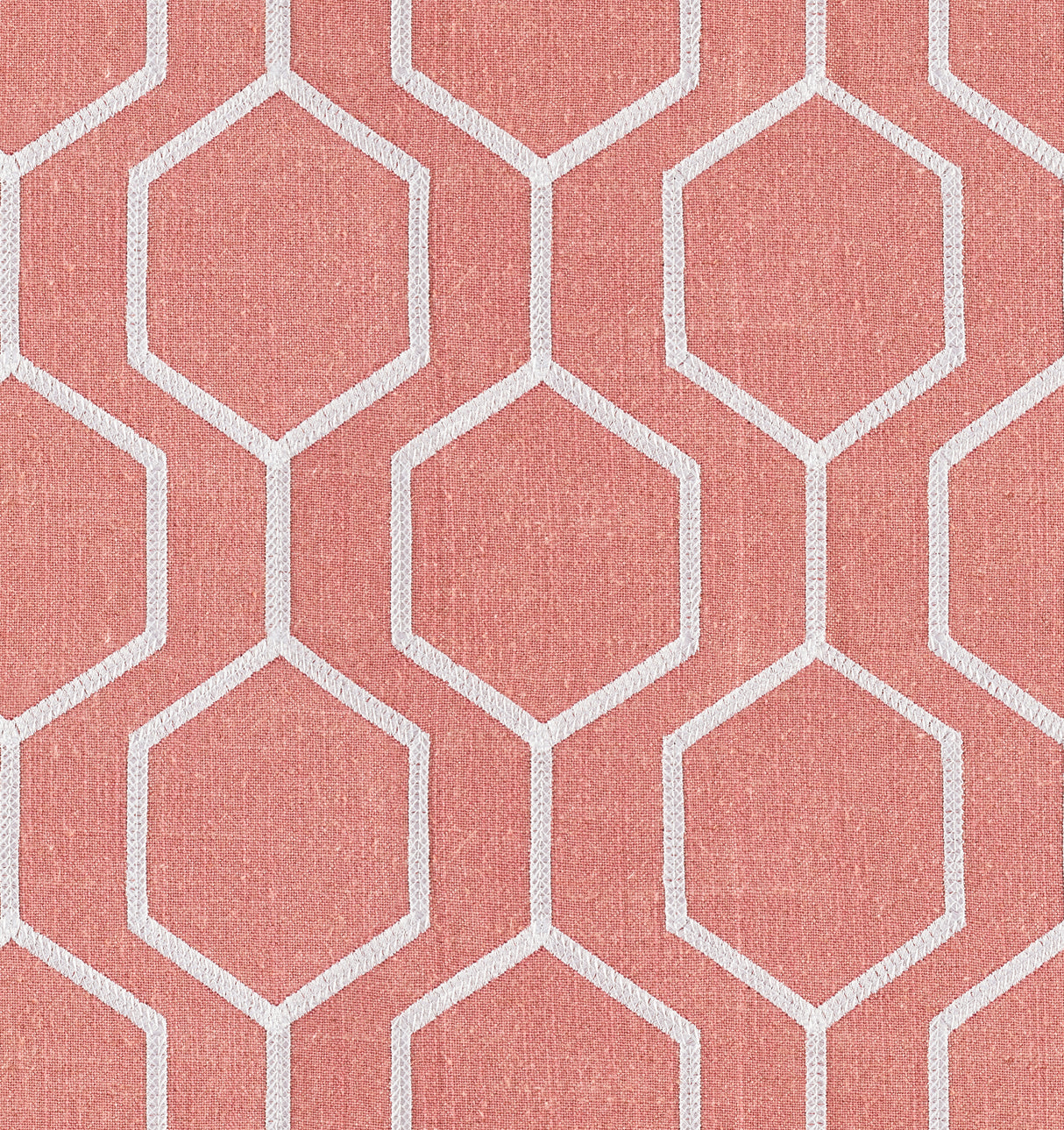 Hexagono Sorbet Linen Blend, Embroidery