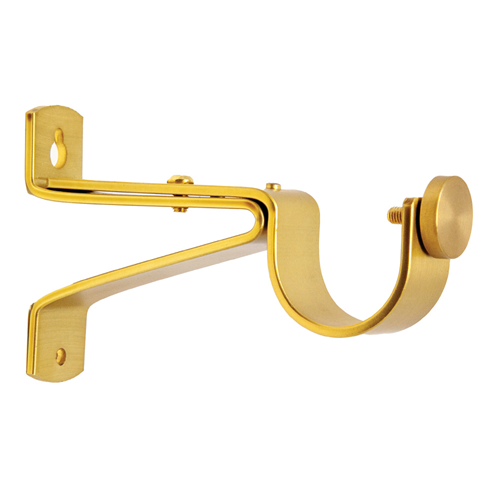 Soho Single Conventional Bracket - Brushed Brass