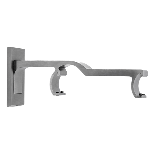 Soho Double Channel Rod Bracket -Antique Pewter