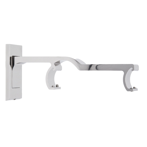Soho Double Channel Rod Bracket - Polished Nickel