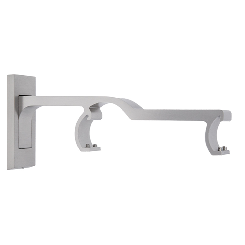 Soho Double Channel Rod Bracket -Satin Nickel