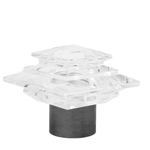 Crystalline Decorative Acrylic Finials - Antique Pewter (SFN2 Set)