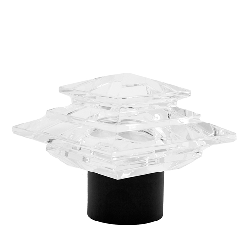 Crystalline Decorative Acrylic Finials - Matte Black (SFN2 Set)