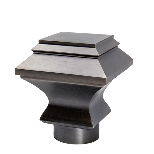 Karter Decorative Metal Finials- Antique Pewter  (SFN3 Set)