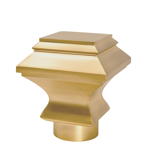 Karter Decorative Metal Finials- Brushed Brass  (SFN3 Set)