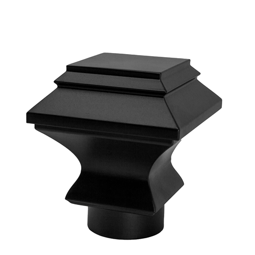 Karter Decorative Metal Finials- Matte Black  (SFN3 Set)