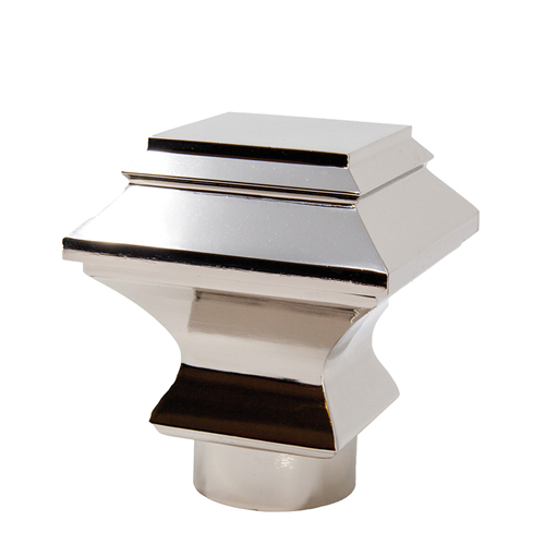 Karter Decorative Metal Finials- Polished Nickel  (SFN3 Set)