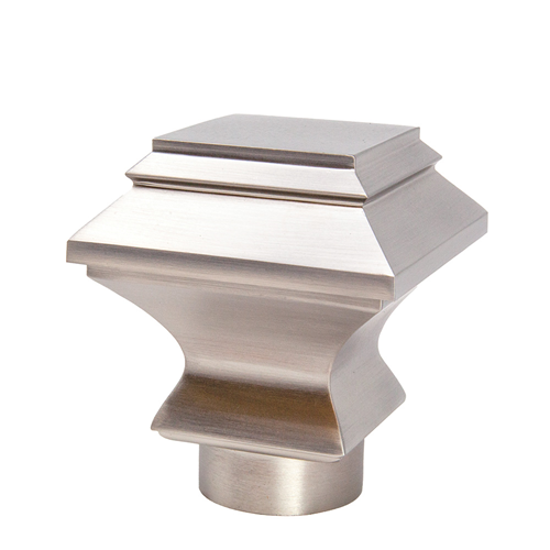 Karter Decorative Metal Finials- Satin Nickel  (SFN3 Set)