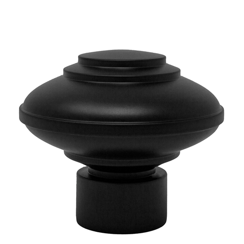 Regal Decorative Metal Finials- Matte Black (SNF6 Set)