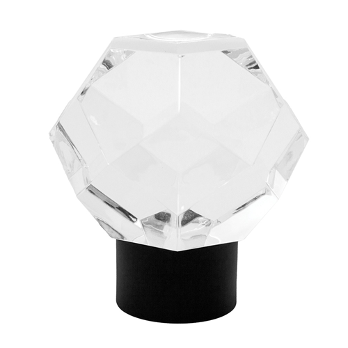 Diamond Decorative Acrylic Finials- Matte Black (SFN9 Set)