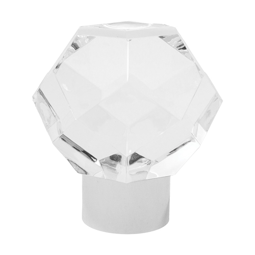 Diamond Decorative Acrylic Finials- Polished Nickel (SFN9 Set)