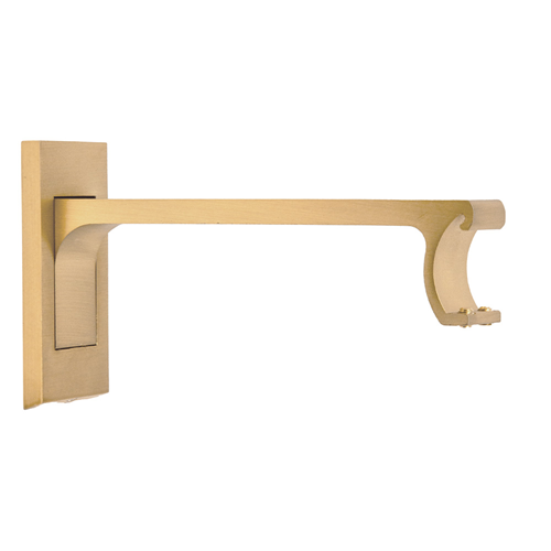 Soho 5.25" Extending Channel Rod Bracket - Brushed Brass