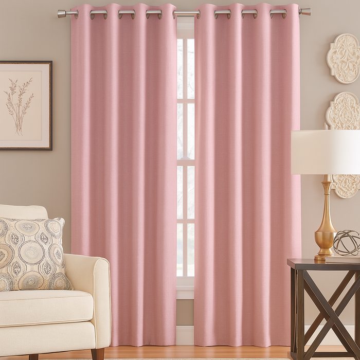DuBois Collection Custom Grommet Top Drapes-Blush