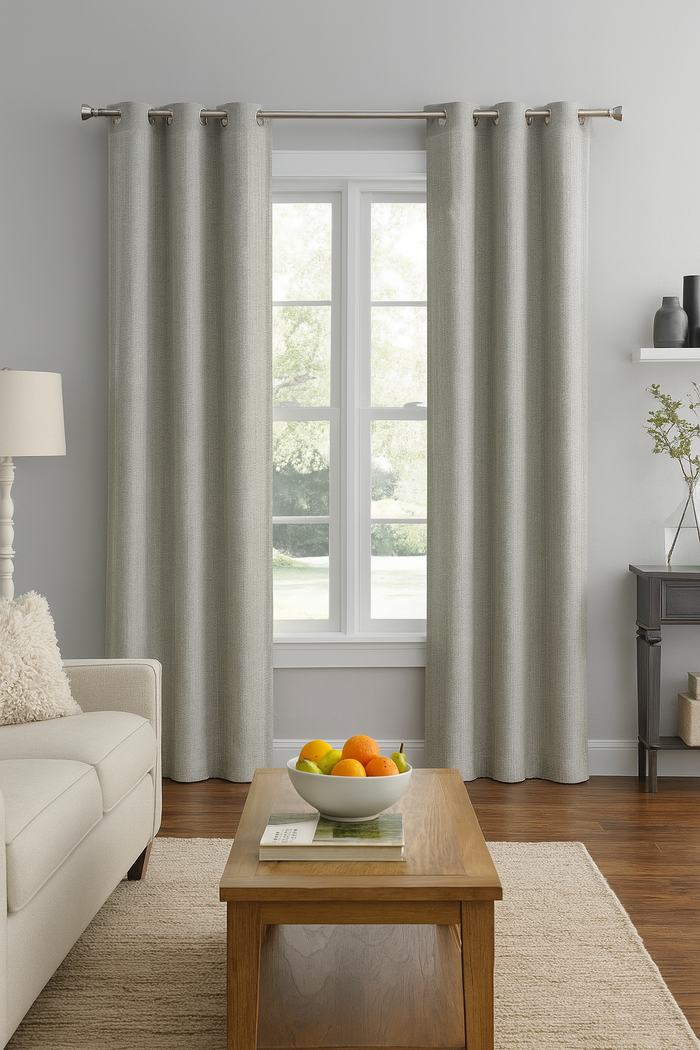 DuBois Collection Custom Grommet Top Drapes-Seafoam