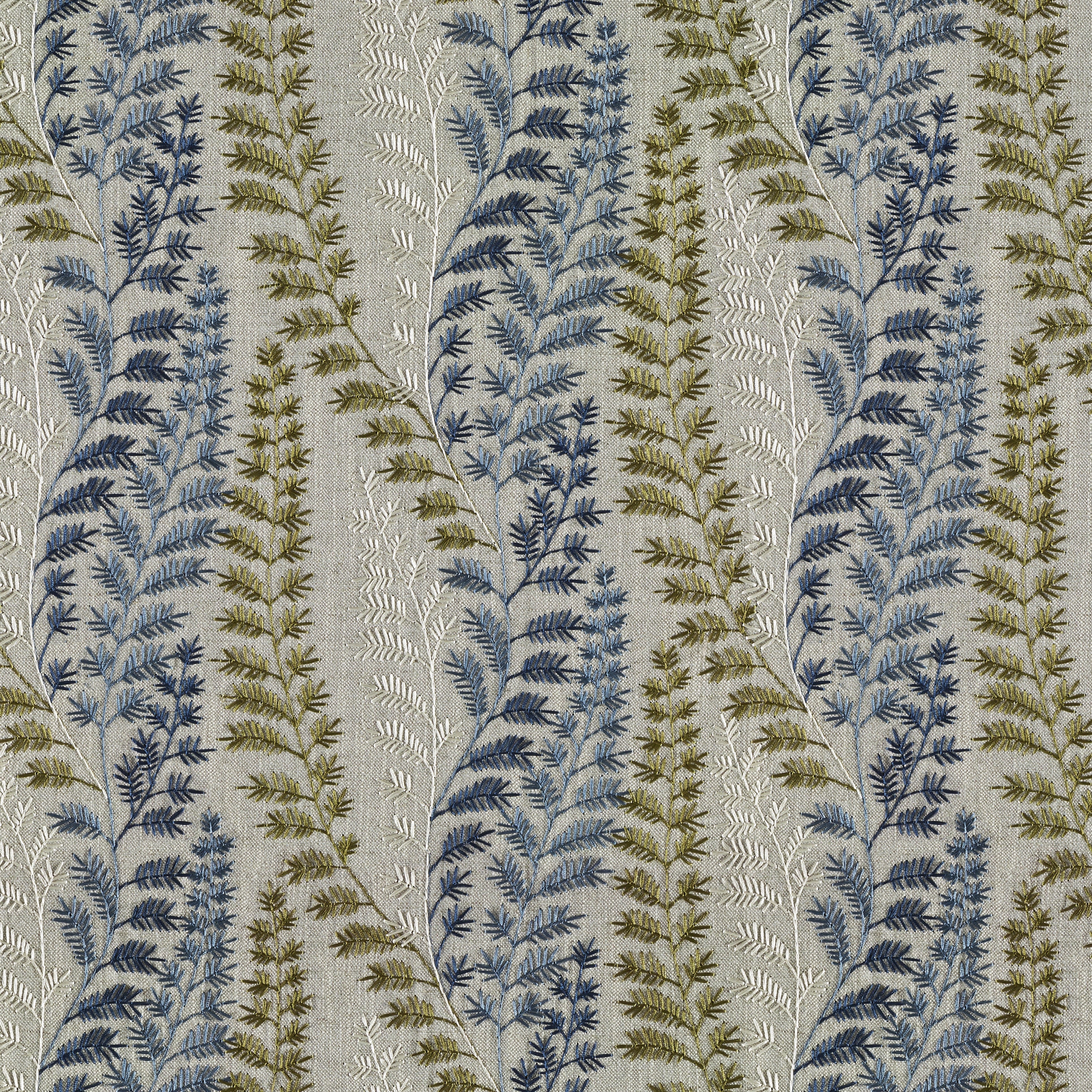 Elda Forest Linen Blend, Embroidery - 