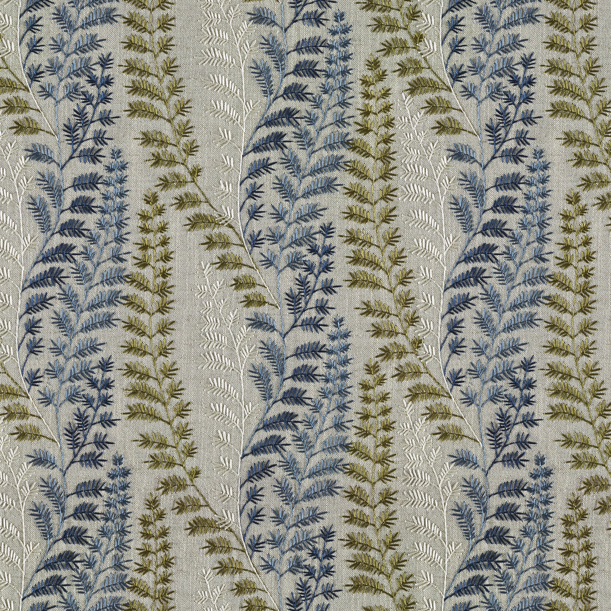 Elda Forest Linen Blend, Embroidery