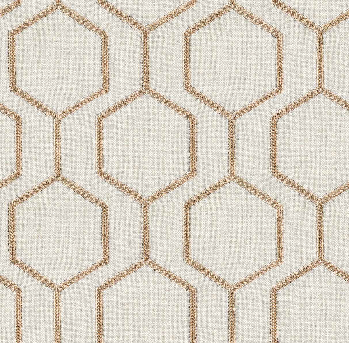 Hexagono Dove Linen Blend, Embroidery