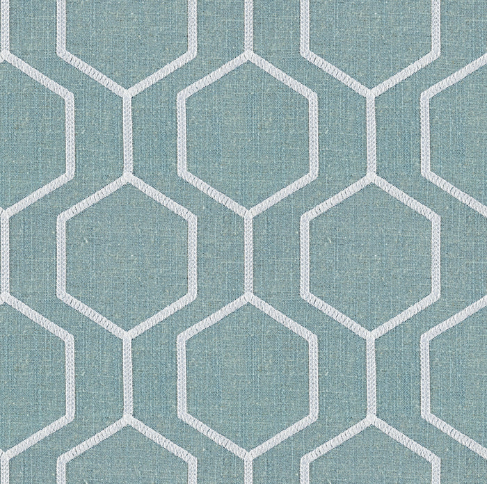 Hexagono Glacier Linen Blend, Embroidery