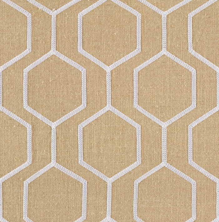 Hexagono Honey Linen Blend, Embroidery