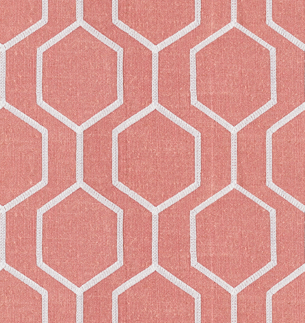 Hexagono Sorbet Linen Blend, Embroidery