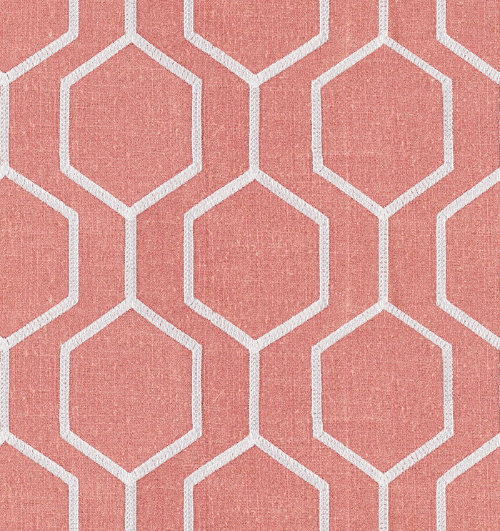 Hexagono Sorbet Linen Blend, Embroidery