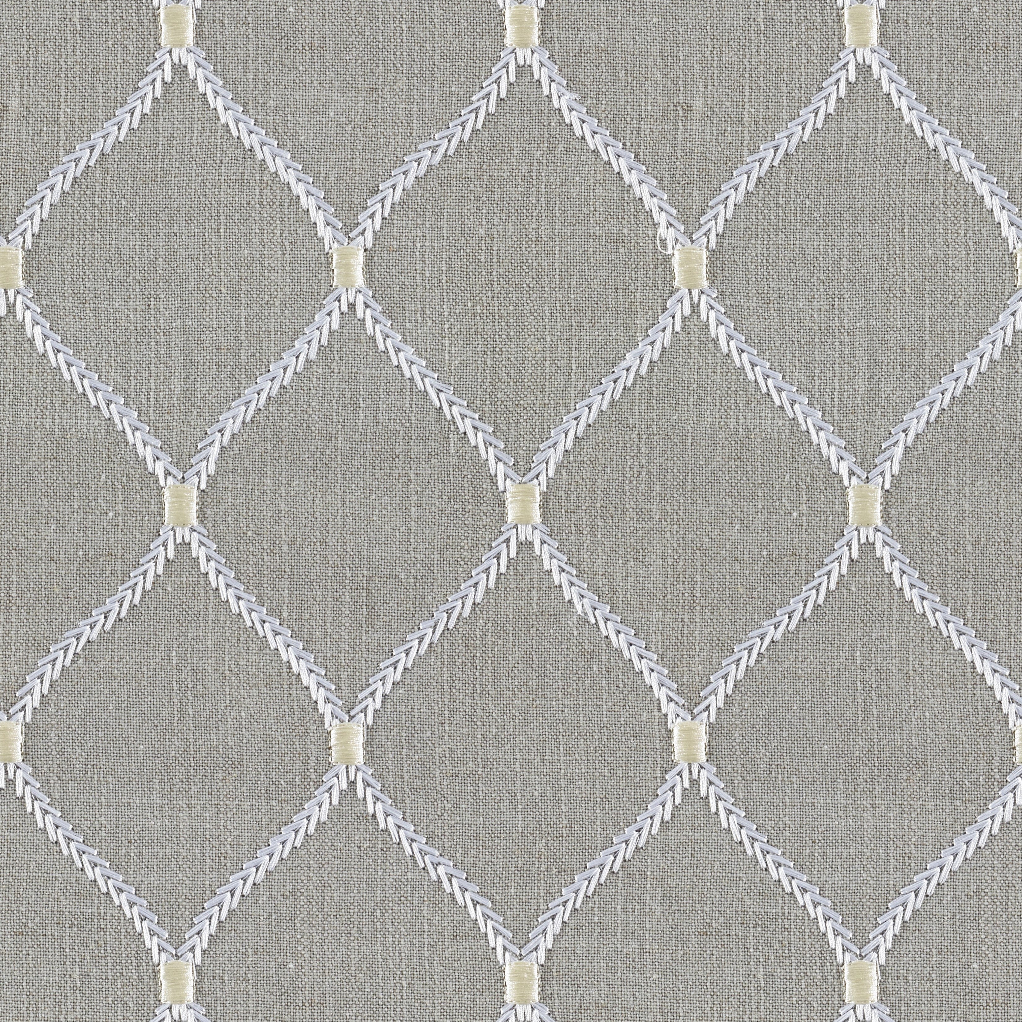 Jovial Chinchilla Linen Blend, Embroidery - 