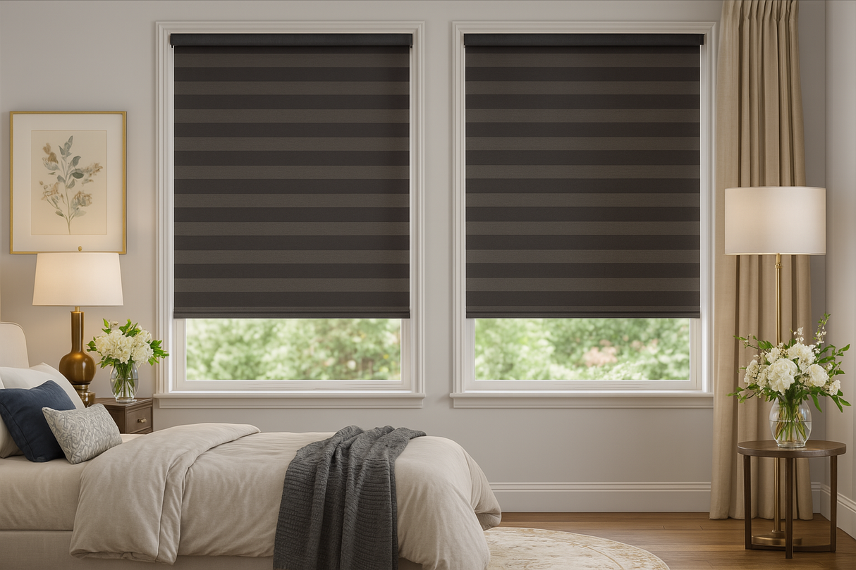 $50 Off Banded Zebra Shades