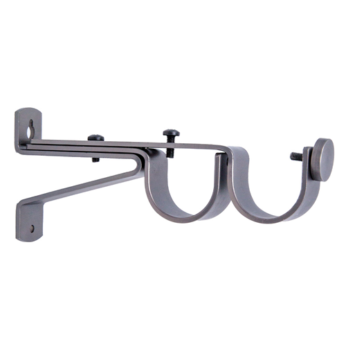 Soho Double Conventional Bracket - Antique Pewter