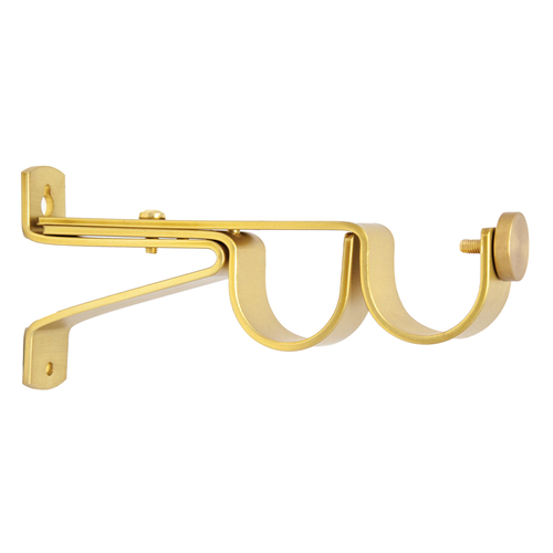 Soho Double Conventional Bracket - Brushed Brass