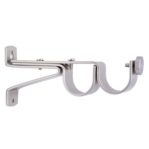 Soho Double Conventional Bracket - Satin Nickel