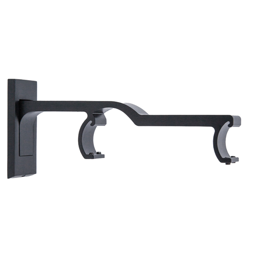 Soho Double Channel Rod Bracket -Matte Black