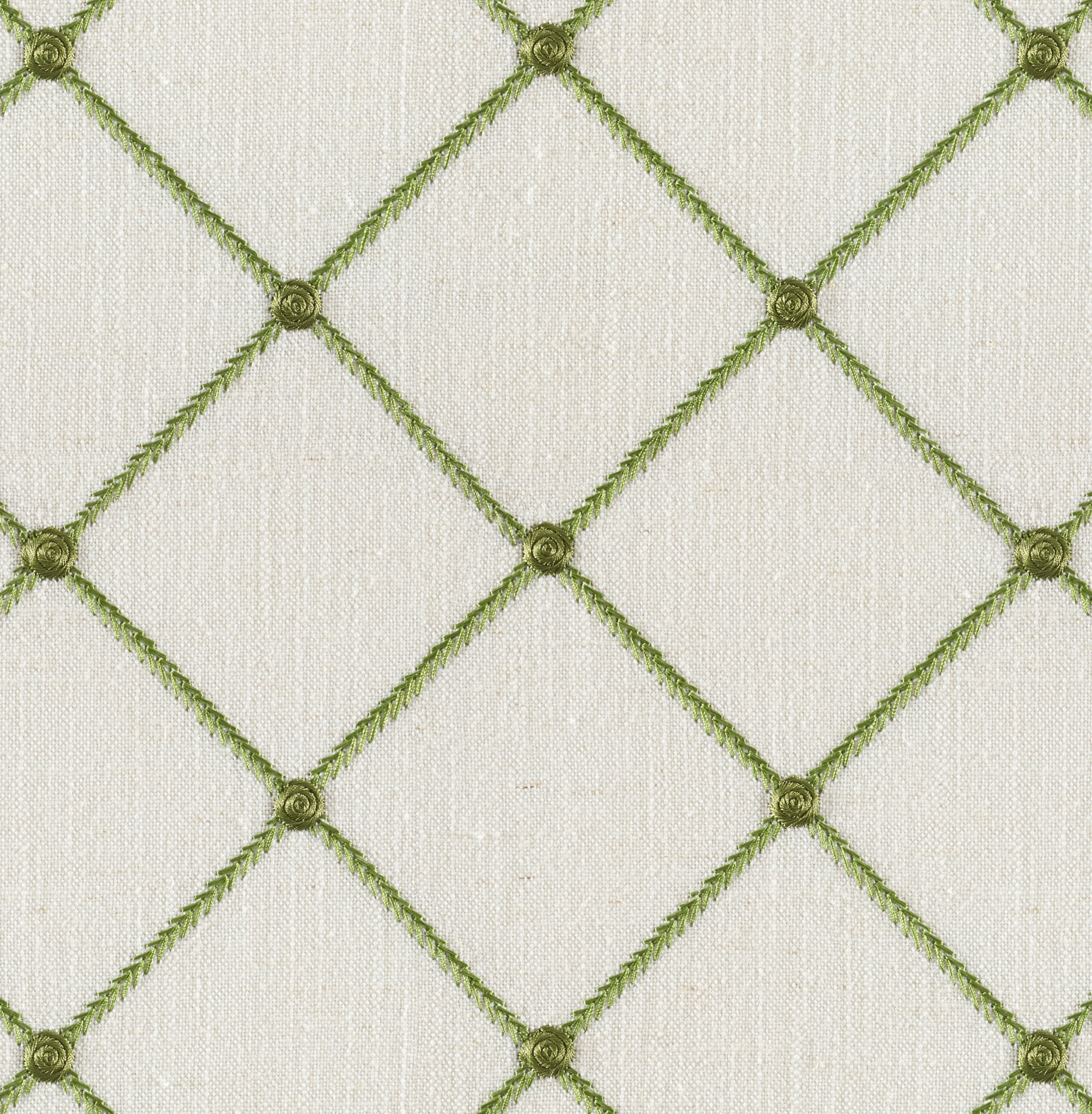 Tundra Elm Linen Blend, Embroidery - 
