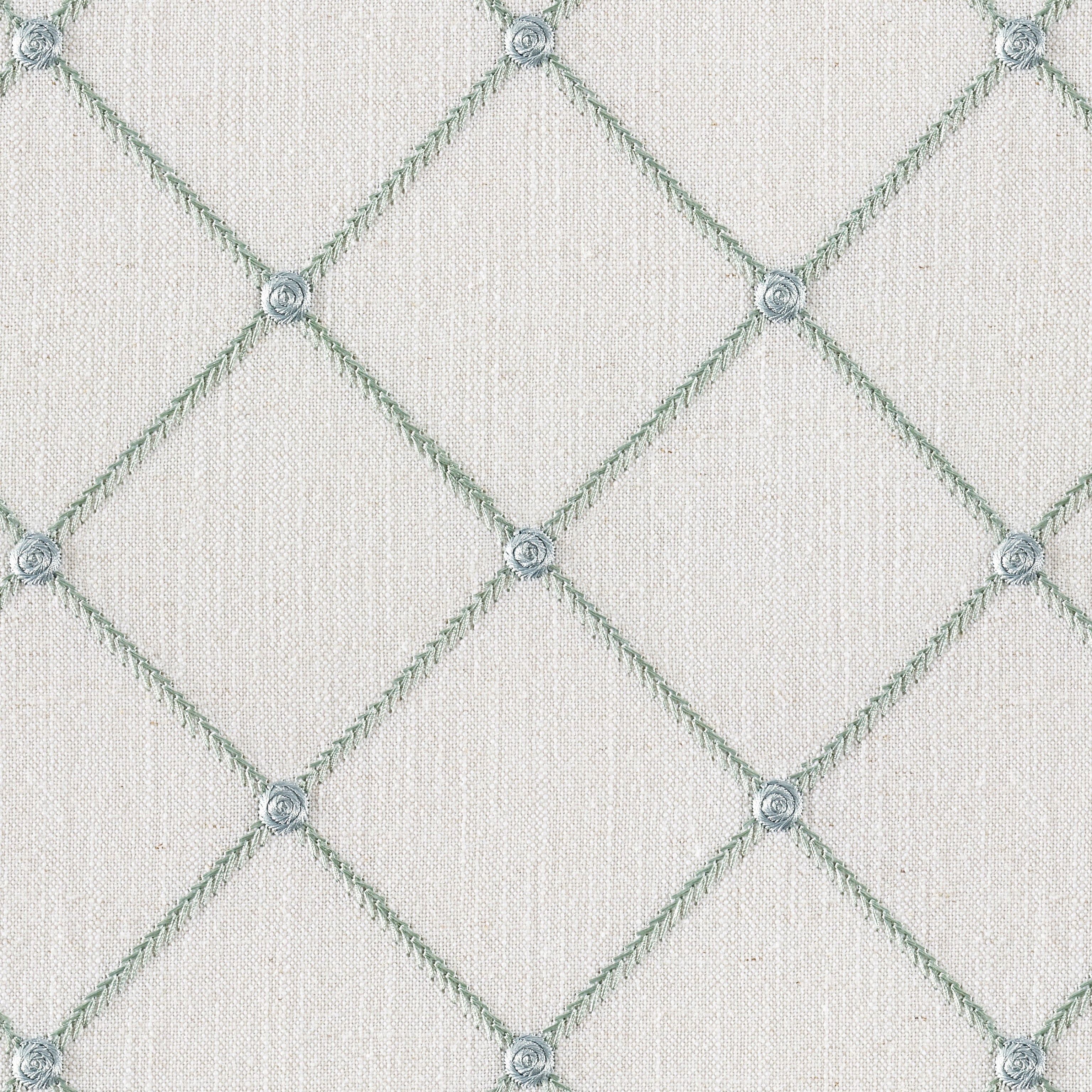 Tundra Sea Pearl Linen Blend, Embroidery - 