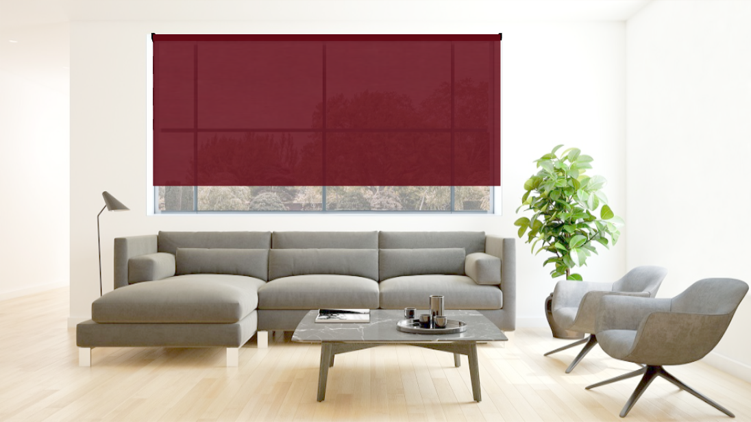 Transparent Roller Blinds | Confident Red