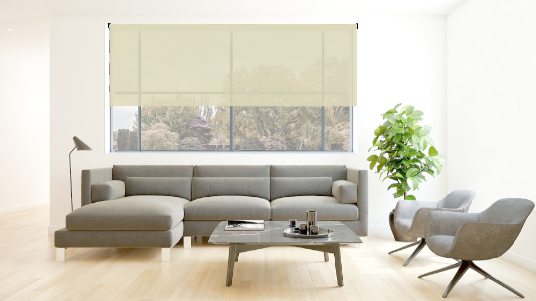 Transparent Roller Blinds | Simple Beige